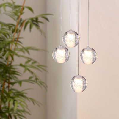 Veroniza 4 - Light Nickel LED Cluster Pendant