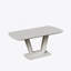 Table de salle à manger blanche 62,99 à 78,74 po, table de salle à manger en panneau de fibres à densité moyenne et table de salle à manger extensible de style industriel moderne avec pieds en forme de U-1851711844