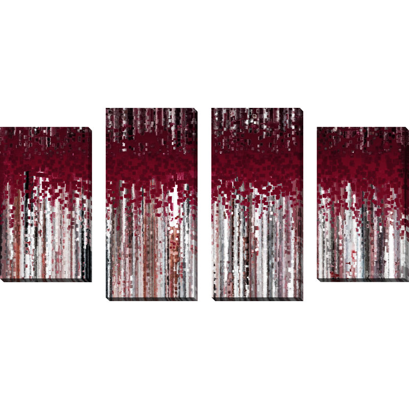 "refuser vous et suivre" par mark lawrence, ensemble de 4 reproductions d’art sur toiles tendues