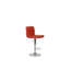 Tabouret de bar en rouge, chrome