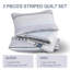 Ensemble de courtepointe rayée 3 pièces en microfibre douce pour toutes saisons-122272404-122272406