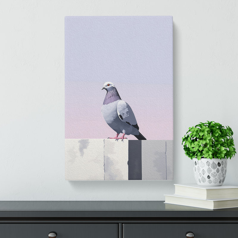 Pigeon Minimalism No.2 - Single Picture Frame Print, 50cm H x 35cm W x 3cm D