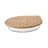 Delight King Rectangle High Borosilicate Glass, Bamboo 2 Piece Baker Bakeware Set