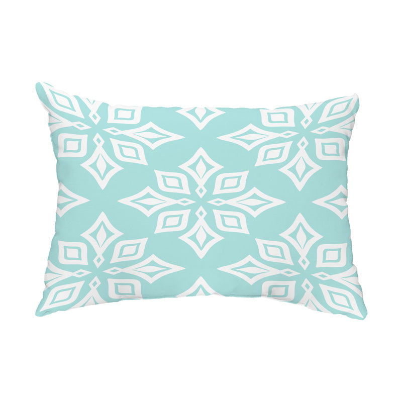 Housse et insert de coussin rectangulaire d'extérieur Beach Star, Turquoise