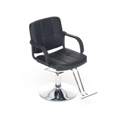 Barber Chair for Hair Stylist with 360° Swivel, Adjustable Height, and Heavy Duty Hydraulic Pump, Supports 350 LBS