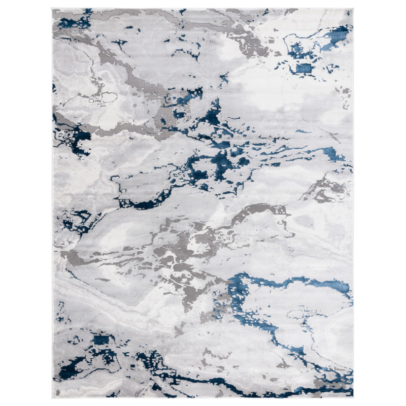 Tapis à motif abstrait Poppy-Louise, Rectangle 8 pi x 10 pi