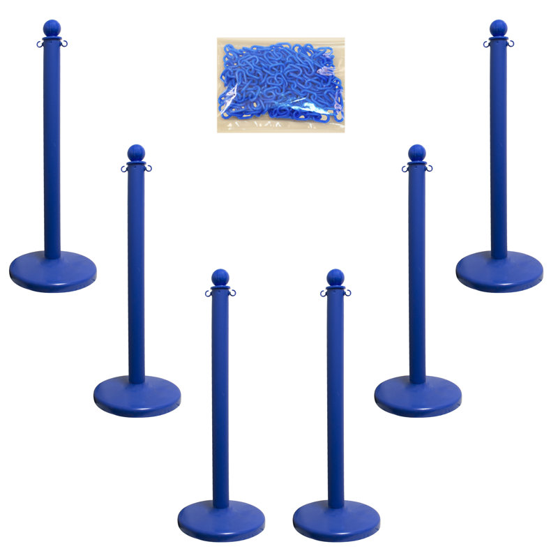 Ensemble de 6 poteaux de chandelier, Bleu