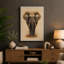 Elephant Observed Rustic - Wrapped Canvas-551023559-551023583