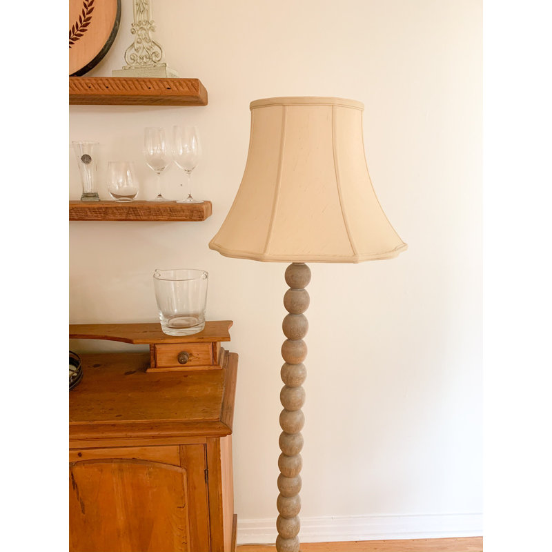 Abat-jour octogonal Monay Shantung, H 9 po x l 12 po x P 12 po, Blanc antique