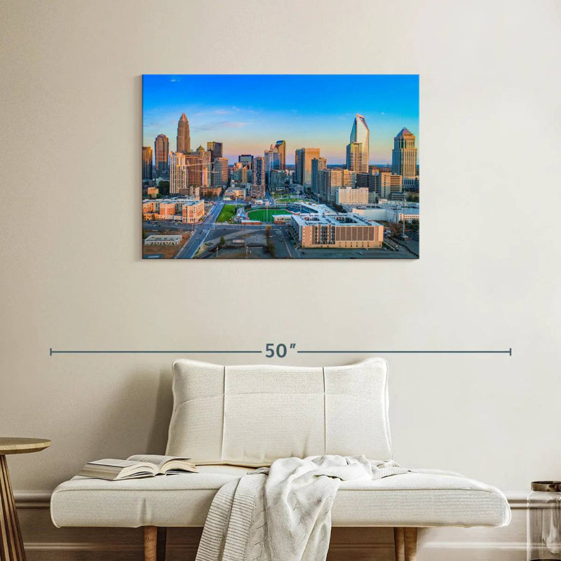 Ravi Blue Sky Over Charlotte, 24" H x 36" W