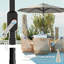 Parasol en aluminium 8,5 pi, abri soleil, gris clair
