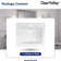 21'' x 18'' White Rectangle Vitreous China Drop In Bathroom Sink With Overflow