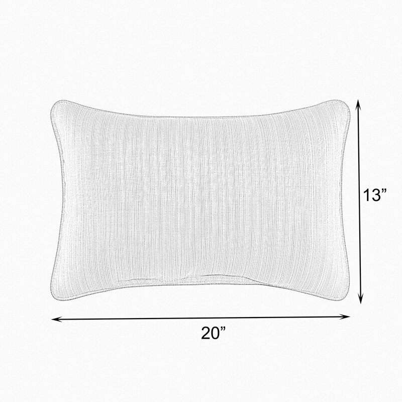 Coussin décoratif , Naturel, 13 po x 20 po