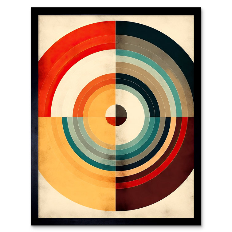 Avionce Concentric Circles Bauhaus - Single Picture Frame Print