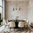 8-Light Dimmable Drum Chandelier with Clear Glass Panels