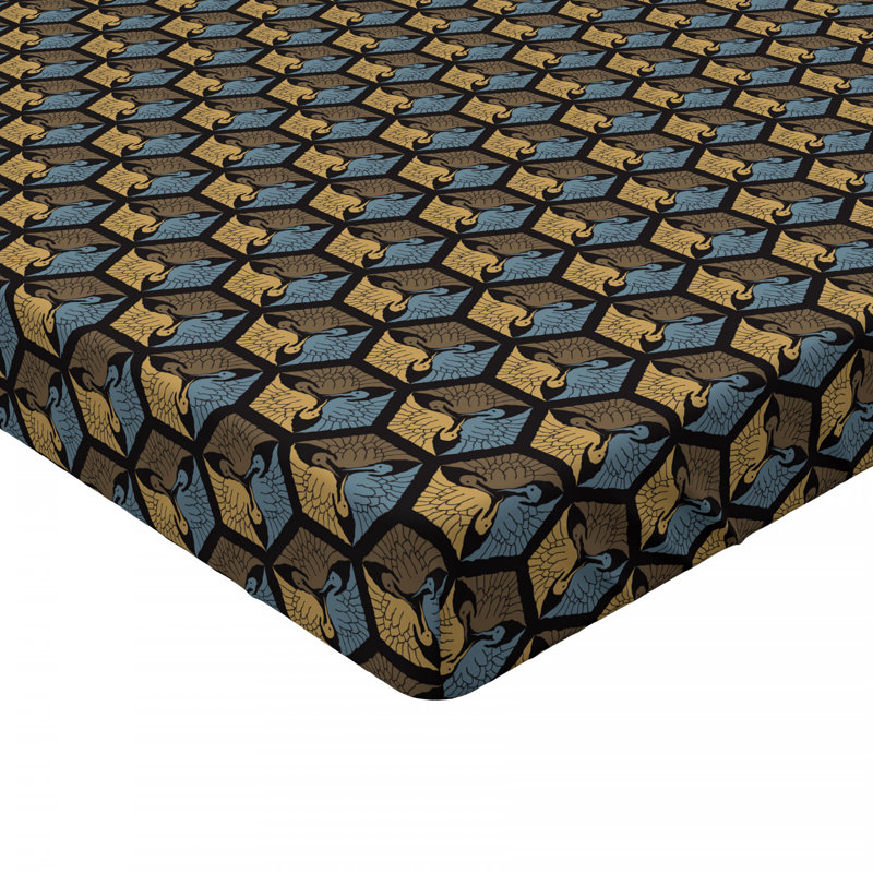 Microfiber Geometric Fitted Sheet, Full/Double Fitted Sheet