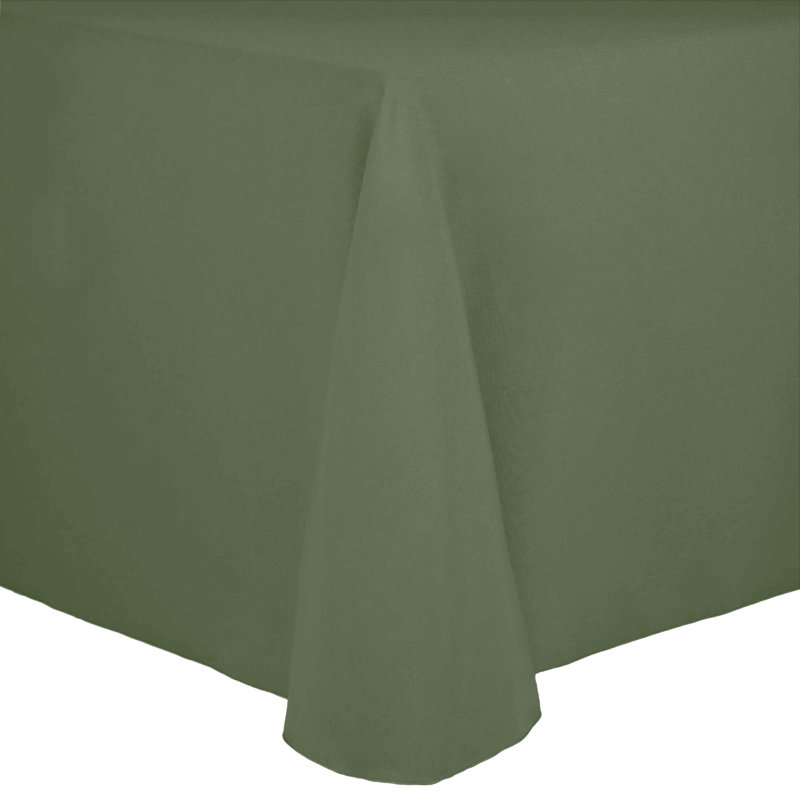 Solid Color Round Tablecloth, 108" x 132", 5, Army Green