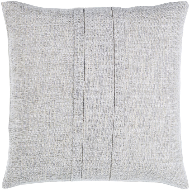 Housse de coussin en coton, Gris clair, 18 po x 18 po, Housse de coussin seulement - sans coussin