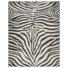 Gertmenian Crystal Print Zebra Washable Digital Print Black and White Animal Print Area Rug