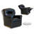 Kids Black Leather Like Rocker Recliner Chair-2007067368