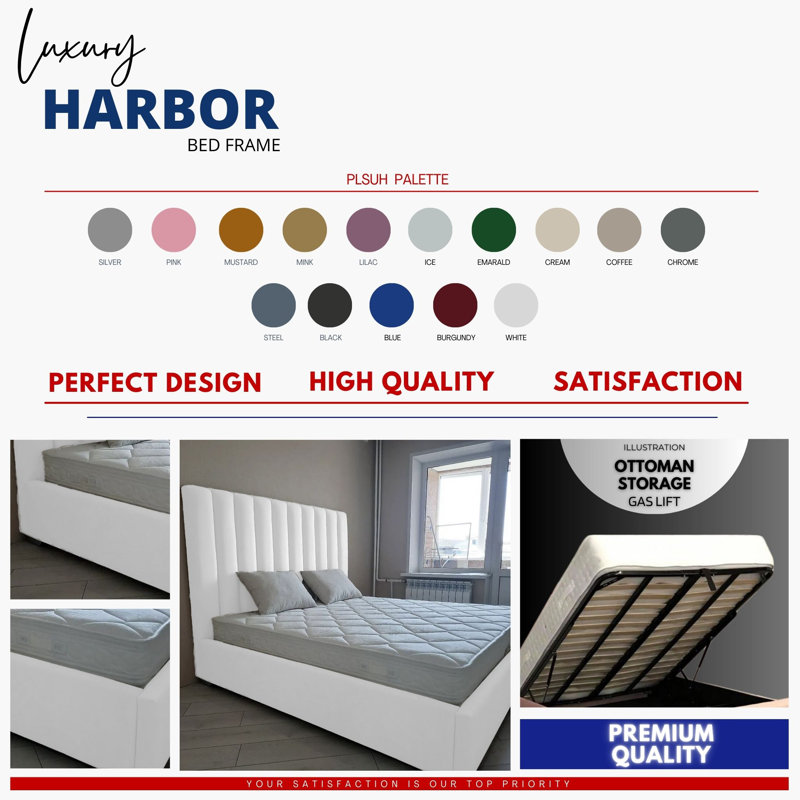 Rigoberto Bed, Double (4'6), White