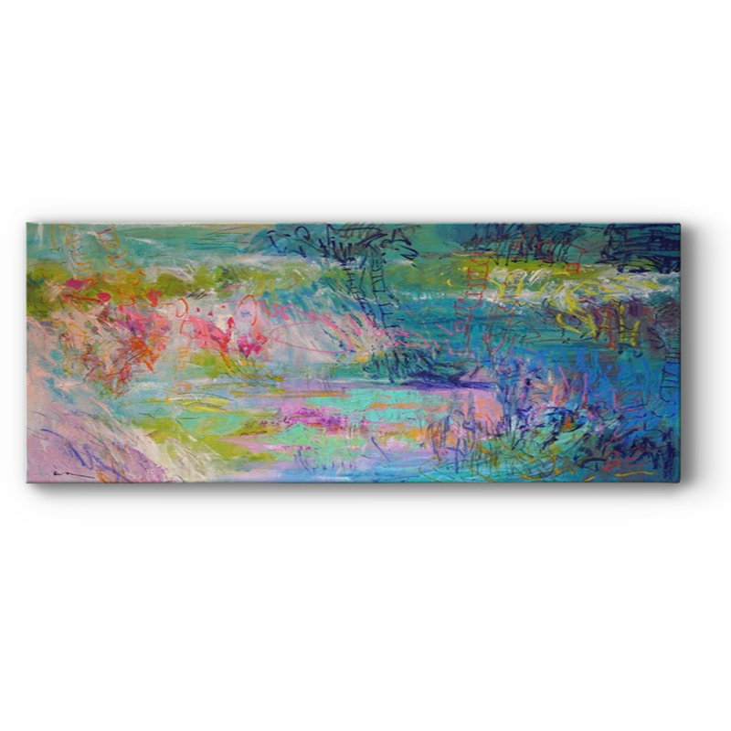 Flottant sur un rêve sur toile, H 24 po x l 60 po x P 1,5 po