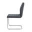 Chaise d'appoint grise et chromée avec base luge (ensemble de 2)
