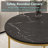 Set of 2 Round Nesting Coffee Tables, Rustic Wood Grain Stacking Side End Tables with Gold Metal Frame, Modern Nestable Accent Table for Living Room, Small Apartment & Condo-1548278811