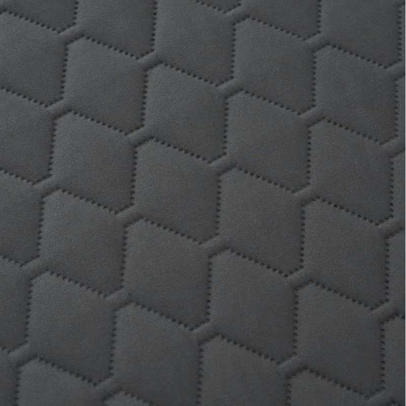 Monzell Polyester Geometric Shapes Bedspread with Pillowcases, Dark Grey, 220 x 240cm - 2 Pillowcases