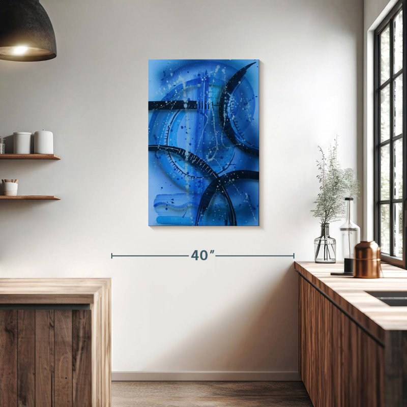 Avery Abstract Blue Tech, 36" H x 24" W