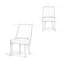 Chaise rembourrée en tissu Walden avec dossier incurvé et pieds en bois massif (ensemble de 2)-35571435