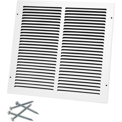 L 14 po x H 14 po [Taille de l'ouverture du conduit] Grille de retour d'air en acier