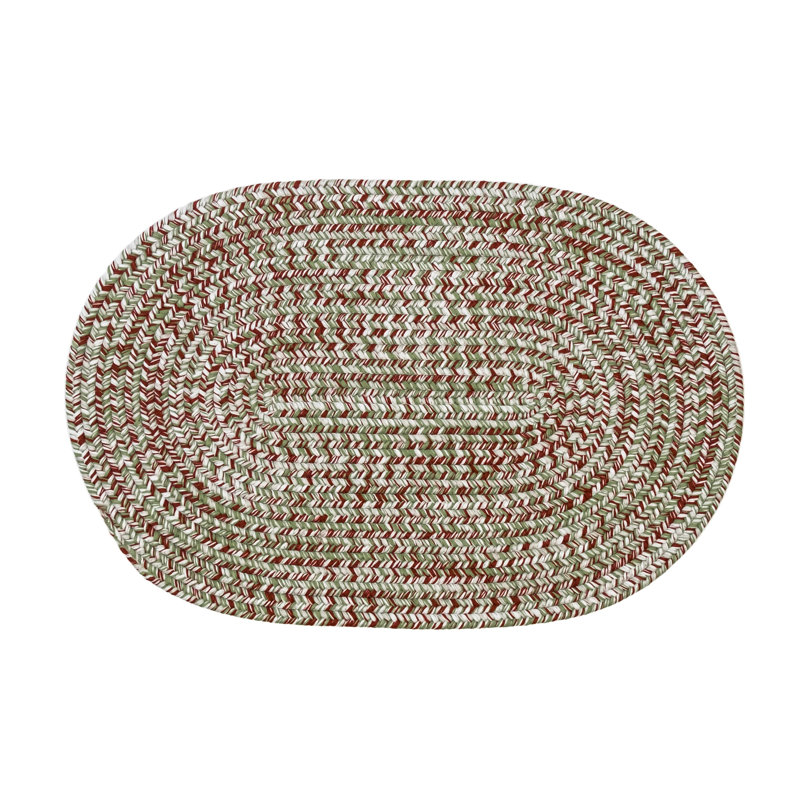 Tapis de Noël en tweed tressé Clara - Noël multicolore, Ovale 1 pi 10 po x 2 pi 10 po