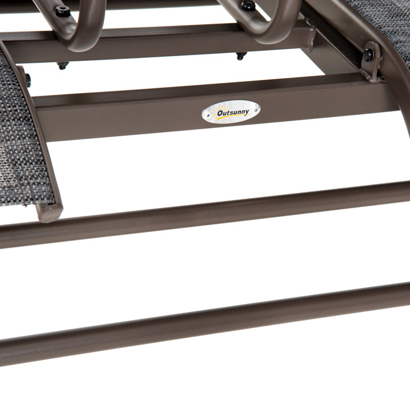 Chaise berçante d'extérieur en métal, Gris