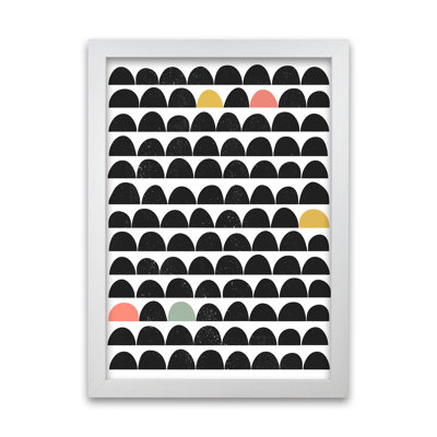 Mid Century Black And Colour - Print