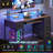 Computer Desk With LED Lights & Power Outlets, Home Office Desk With 4 Drawers, Writing Desk With Keyboard Tray, Study De Sk With Monitor Stand, Work For Home Office-954261624-954261623
