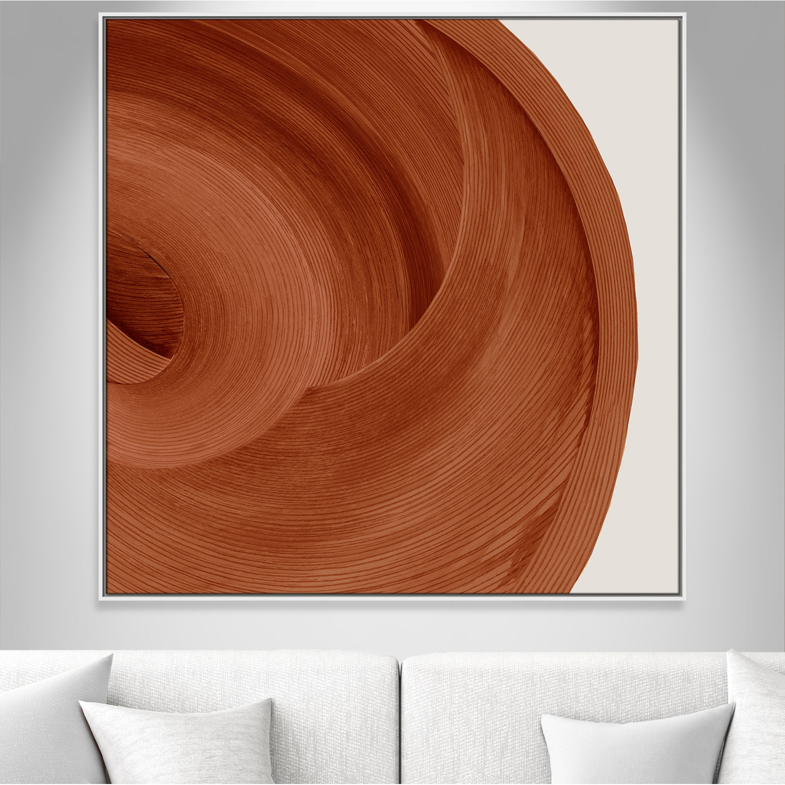 Thormond "Affogato" Painting, 46.5" H x 46.5" W x 2" D, White 