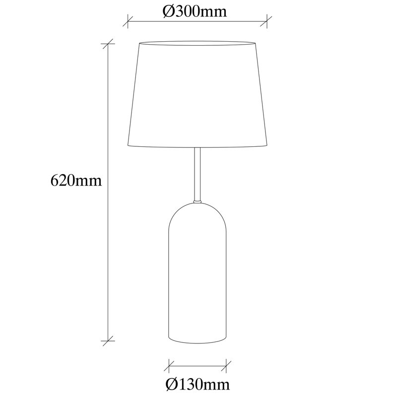 Lampe de table 24,41 po Aidien