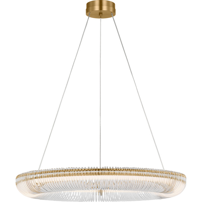 Pierce 1 - Light Chandelier, 30, Burnished Brass