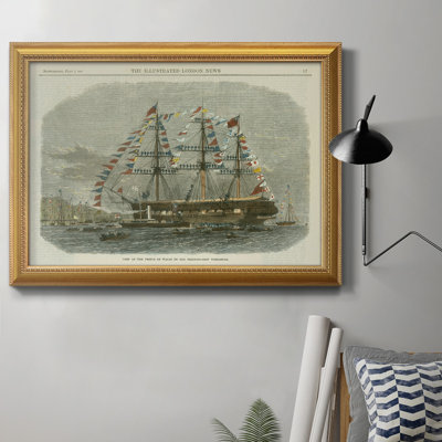 Antique Clipper Ship I, toile encadrée de qualité supérieure - prête à être accrochée