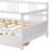 Full Daybed with Storage Drawers, Day Bed Sofa Bed with Wooden Slats Suppor for Bedroom, White