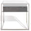 Table de bout en verre avec rangement-114380237