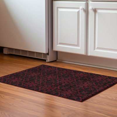 Premium Machine Washable Prisco Red Rug