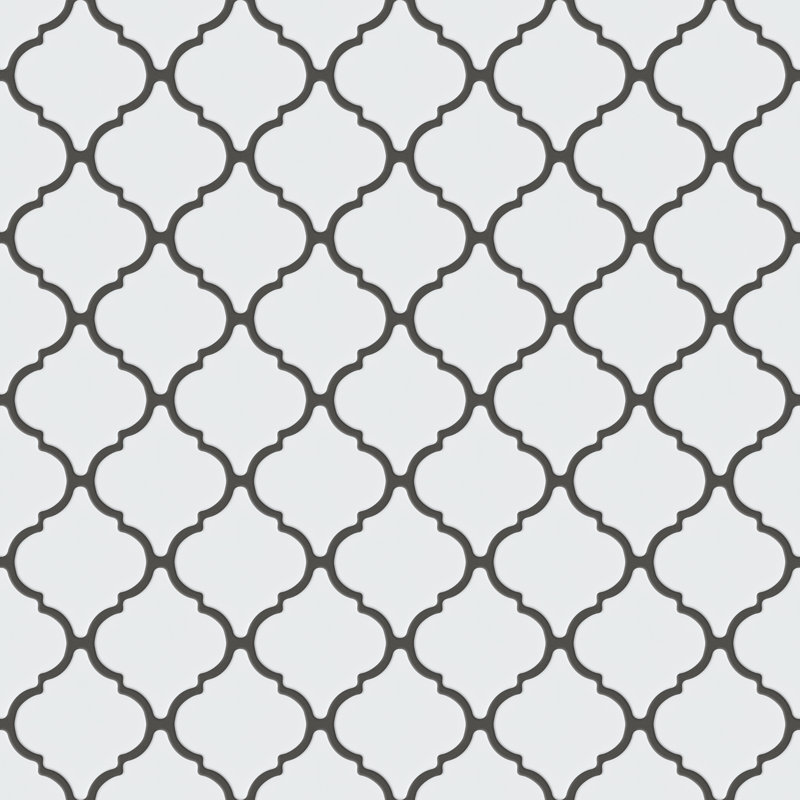 Carreau de mosaïque en porcelaine pour mur et plancher de 2 po x 2 po Hudson Tangier, Blanc lustré