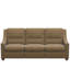 Kelce 84" Wide Reclining Rush Toffee Sofa
