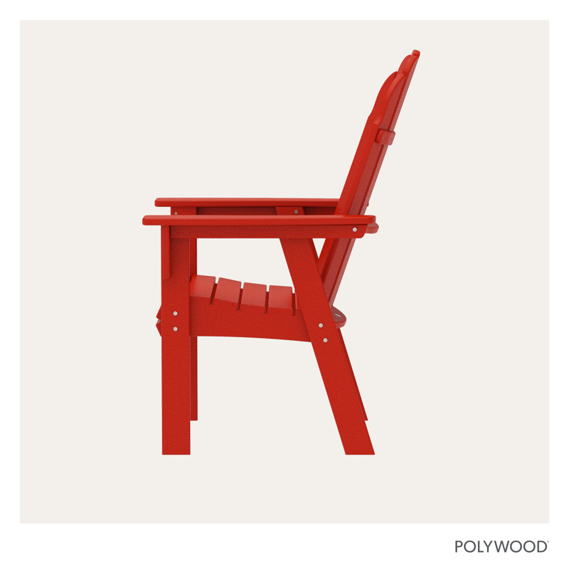 Chaise Adirondack POLYWOOD Vineyard Curveback, Rouge coucher de soleil