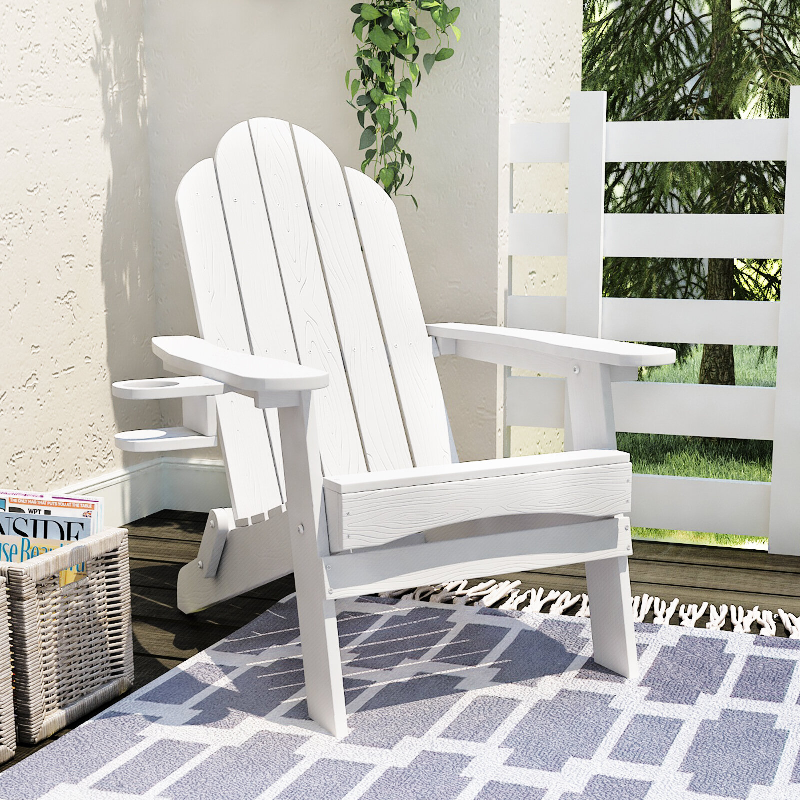 Rosecliff Heights Plastic Folding Adirondack Chair & Reviews | Wayfair