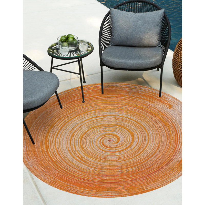 Round Rileyn Vinyl 2.8mm Vinyl, Phthalate Free With Exclusive Printed Designs. Area Rug, Round 200cm
