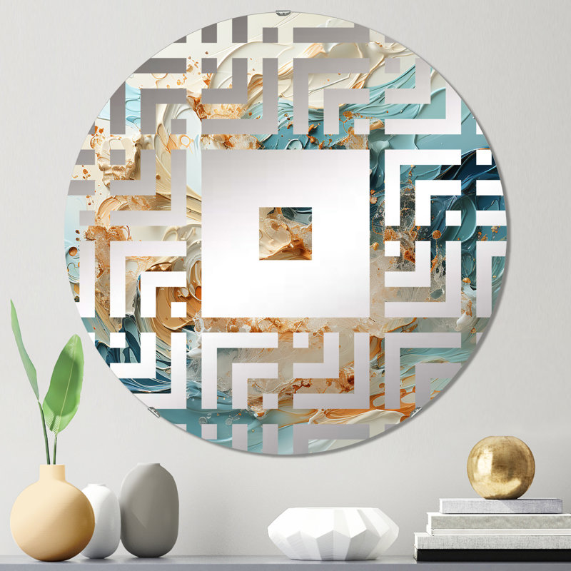 Barbossa - Miroir mural carré, 31,4 po x 31,4 po