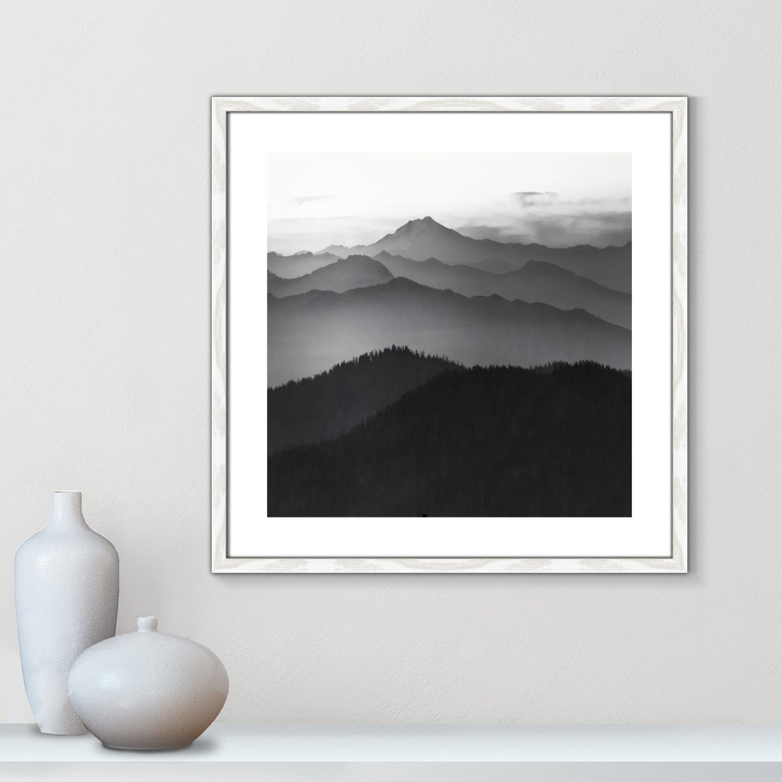 Cascades by Danita Delimont, 23.5" H x 23.5" W x 0.75" D, White Framed